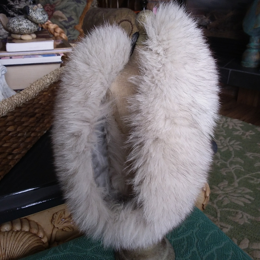 Fox Fur head bandana hat.